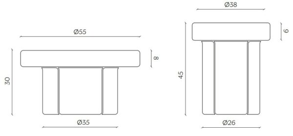 Table basse Soda,Small,Petrol