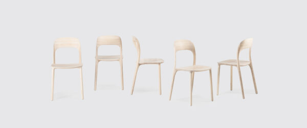 Chaise Elle, Frêne massif blanchi