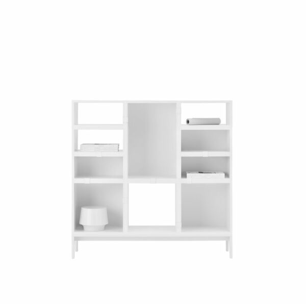 Etagère Stacked System 2.0,Large,Rectangulaire,Avec fond,Blanc