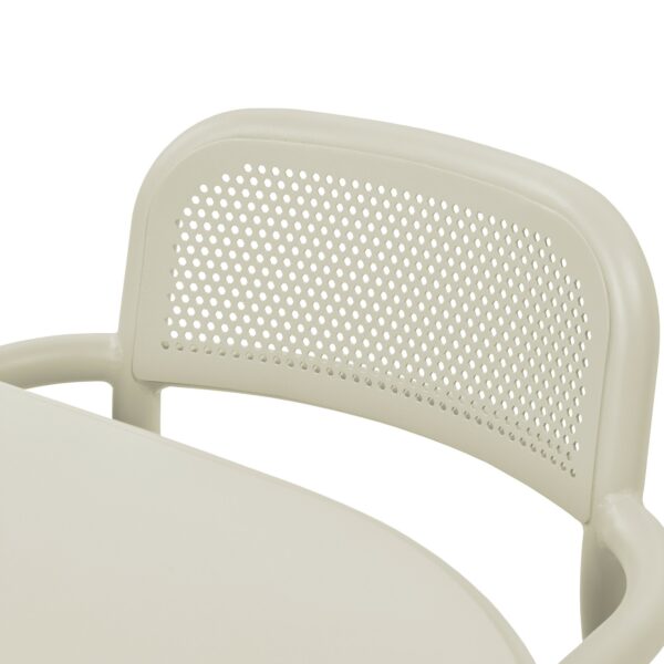 Chaise avec accoudoirs Toni, Beige