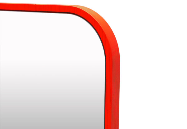 Miroir Friedrich, Frêne laqué Rouge lumineux