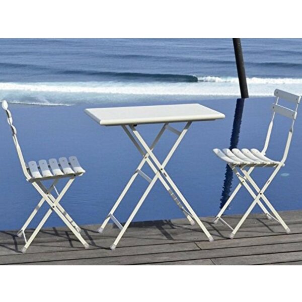 Set 1 Table et 2 chaises Arc-en-ciel, Blanc