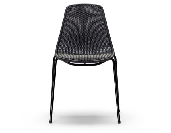 Chaise Basket, Cadre Noir, Polyéthylène Noir, OUTDOOR