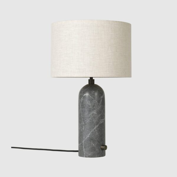 Lampe de table Gravity,Marbre gris, Canvas, Large