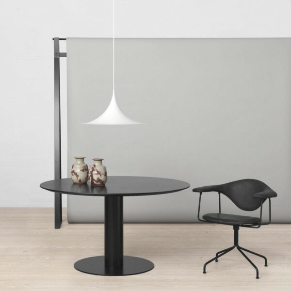 Suspension Semi-Pendant, Blanc Semi Mat, D.47cm