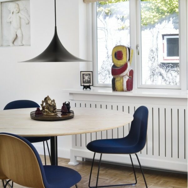 Suspension Semi-Pendant, Noir Semi Mat, D.90cm