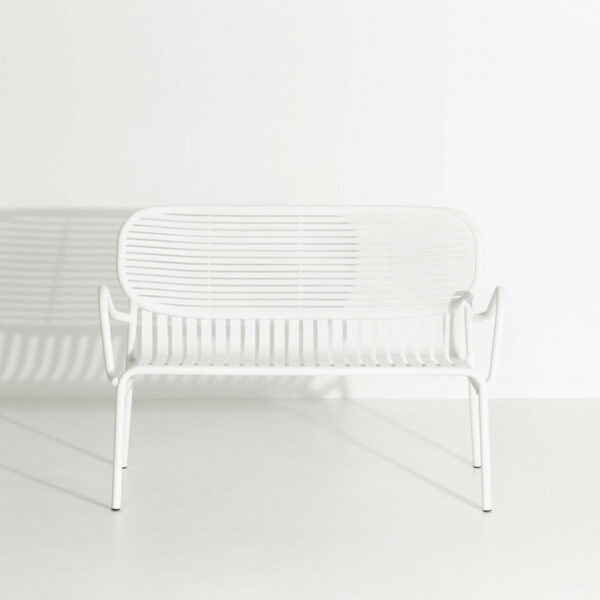 Banc avec accoudoirs Weekend, Blanc