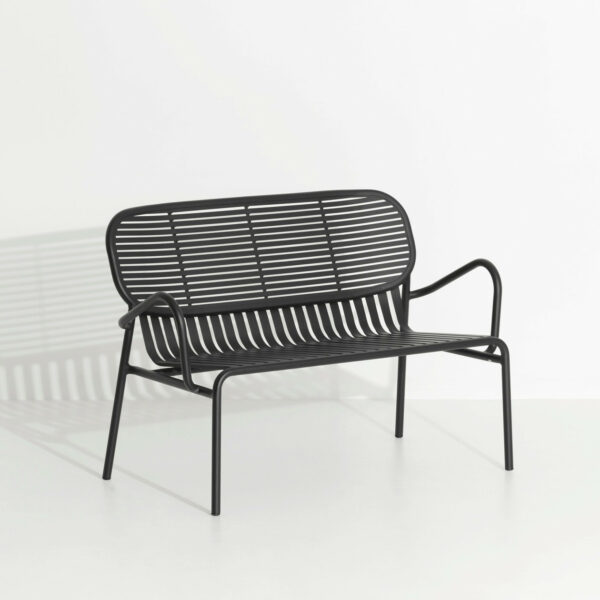 Banc avec accoudoirs Weekend, Noir