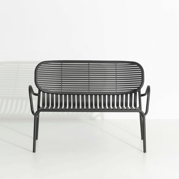 Banc avec accoudoirs Weekend, Noir