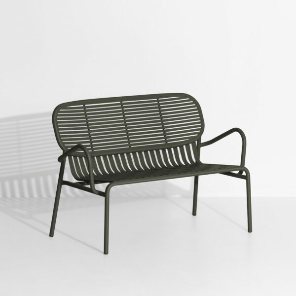 Banc avec accoudoirs Weekend, Vert Bouteille