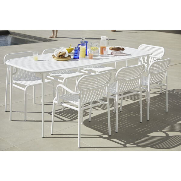 Set de 2 chaises avec accoudoirs Weekend,Blanc