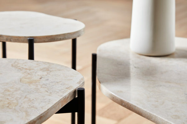 Table basse La Terra, Medium, Travertin Ivoire