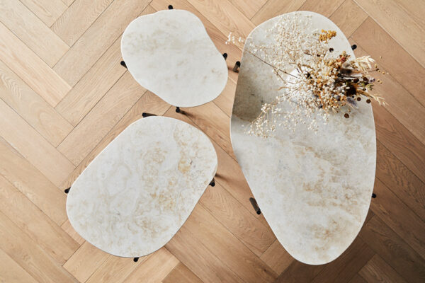 Table basse La Terra, Medium, Travertin Ivoire