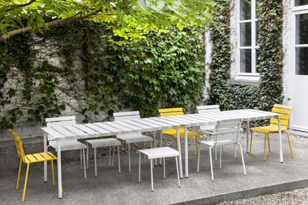 Tabouret outdoor ALIGNED L45,3 x P43,6 x H44,3 cm - Jaune – Modèle d’exposition -20%