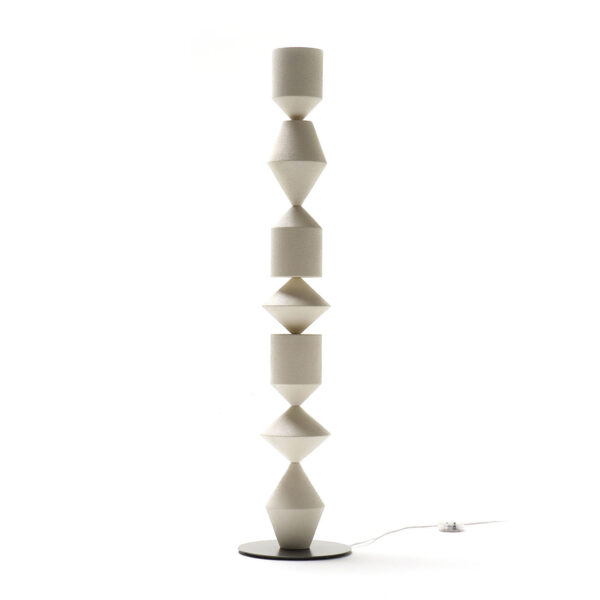 Lampadaire Costantina, Blanc Perlé, H.178 x D.40cm