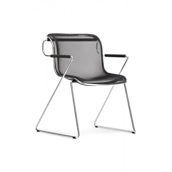 Chaise PENELOPE Noir - Chrome