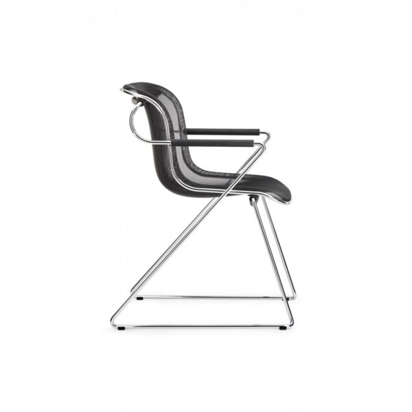 Chaise PENELOPE Noir - Chrome