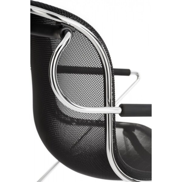 Chaise PENELOPE Noir - Chrome