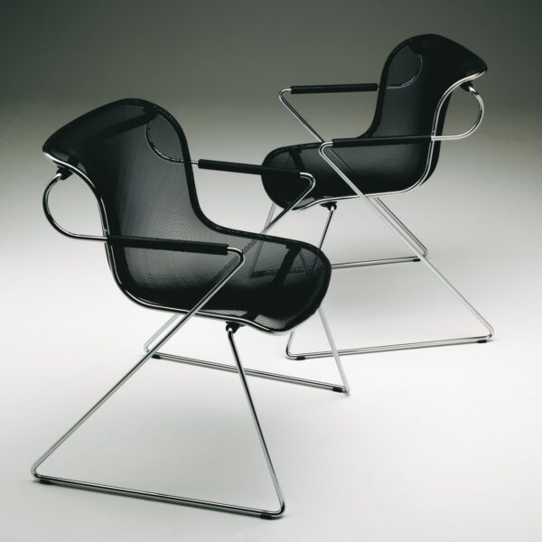 Chaise PENELOPE Noir - Chrome