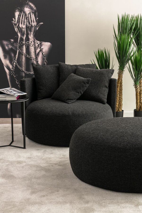 Fauteuil lounge, Pastille Swing, Base pivotante – Tissu catégorie LSA