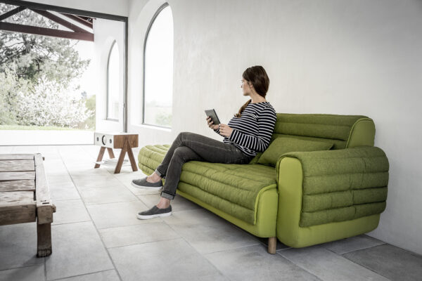 Enceinte Bluetooth Cube, Noyer, Corian
