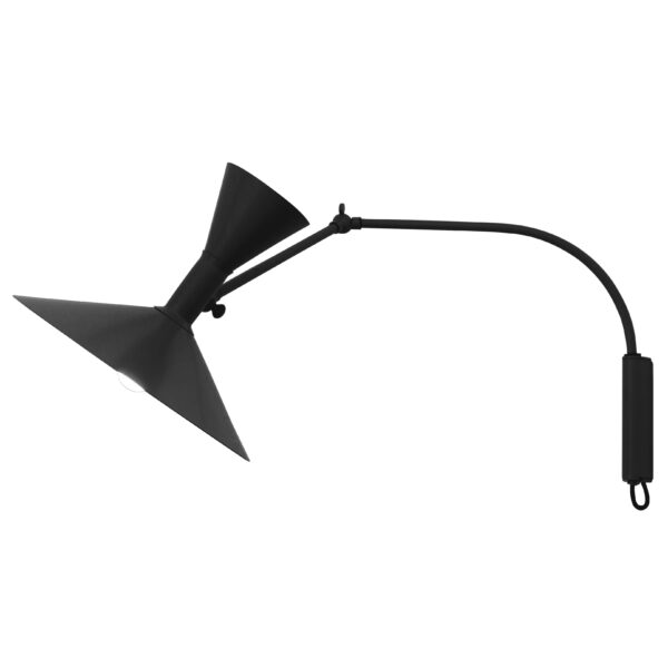 Applique Lampe de Marseille Mini, Noir, Le Corbusier, Réedition 1954