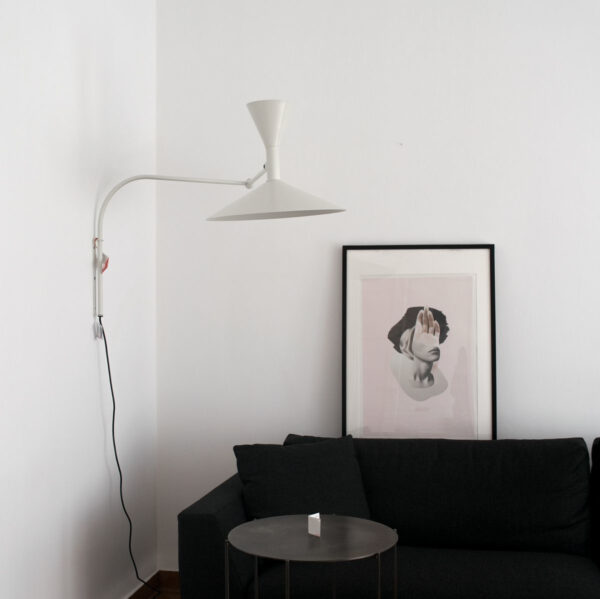 Applique Lampe de Marseille Mini, Noir, Le Corbusier, Réedition 1954