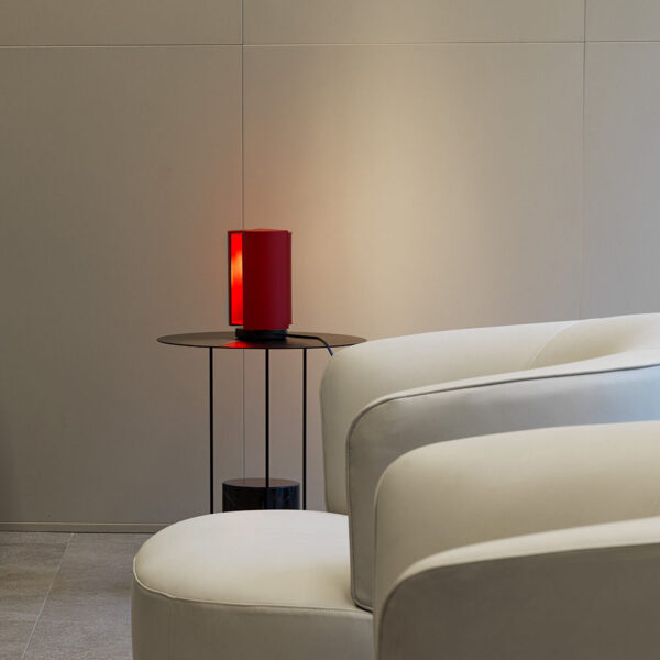 Lampe Pivotante à Poser, Rouge carmin, Charlotte Perriand, 1962