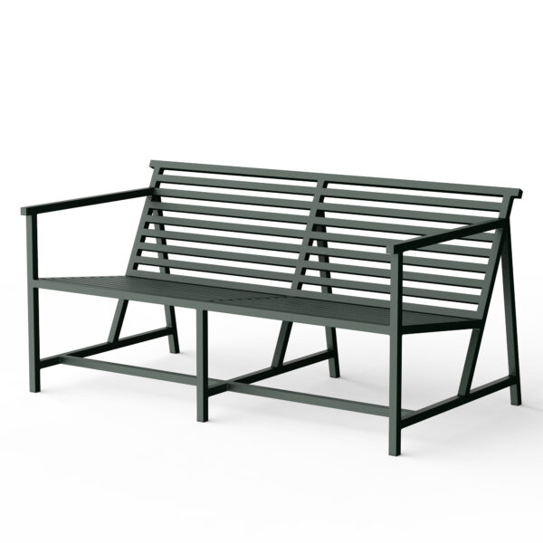 Lounge Bench 19 Outdoors, Vert