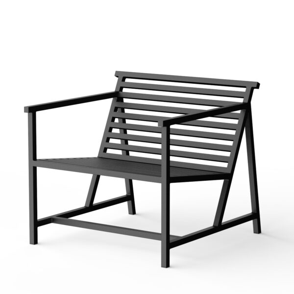 Chaise Lounge 19 Outdoors, Noir