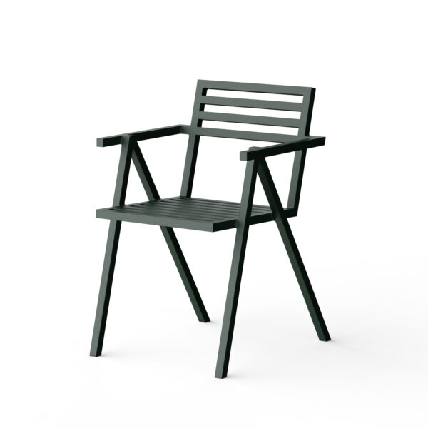 Chaise accoudoirs empilable 19 Outdoors, Vert