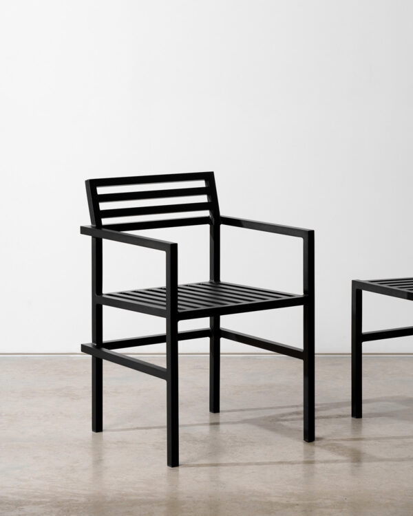 Dining Armchair 19 Outdoors, Noir