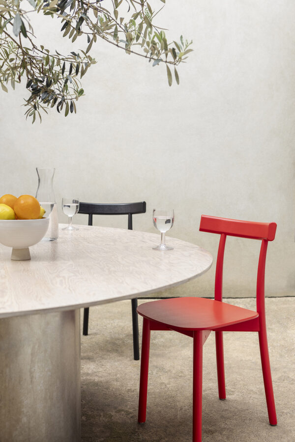 Chaise Skinny, Frêne teinté Blanc
