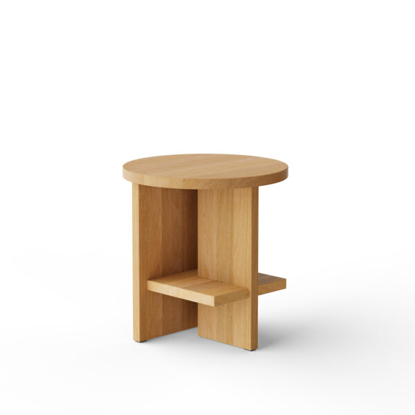 Table basse Tee, Ronde, Chêne naturel