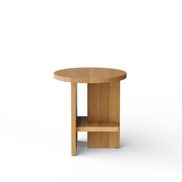 Table basse Tee, Ronde, Chêne naturel