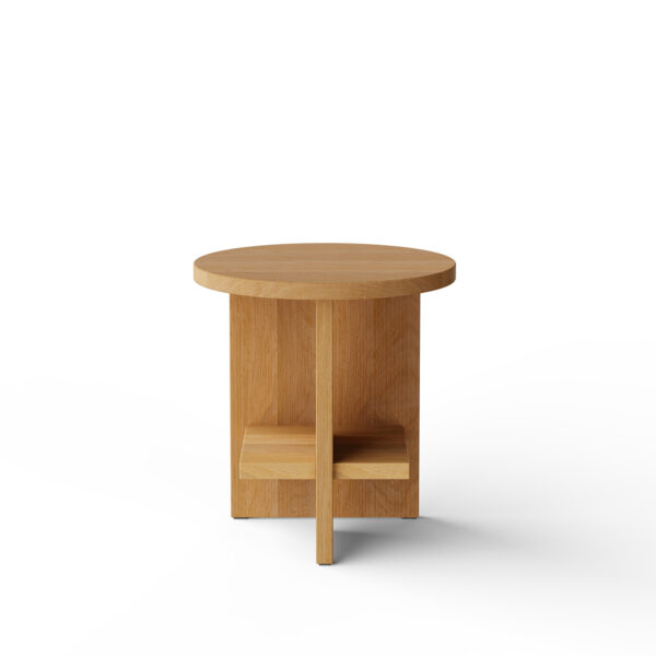 Table basse Tee, Ronde, Chêne naturel