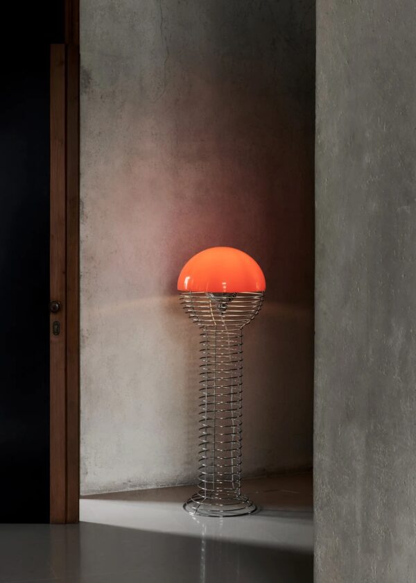 Lampadaire Wire, H.120 cm,Orange