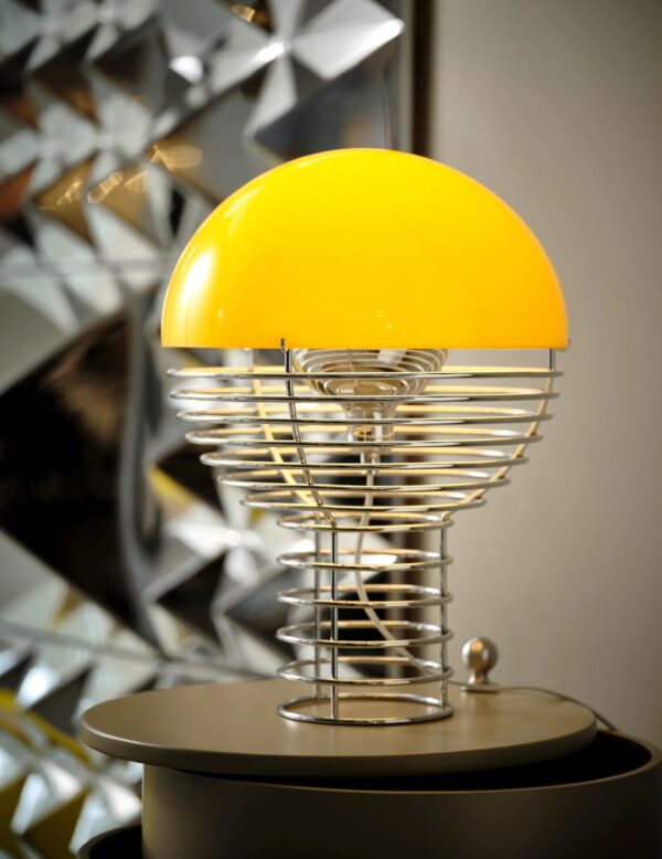 Lampe de table Wire, Ø30 cmm, Jaune