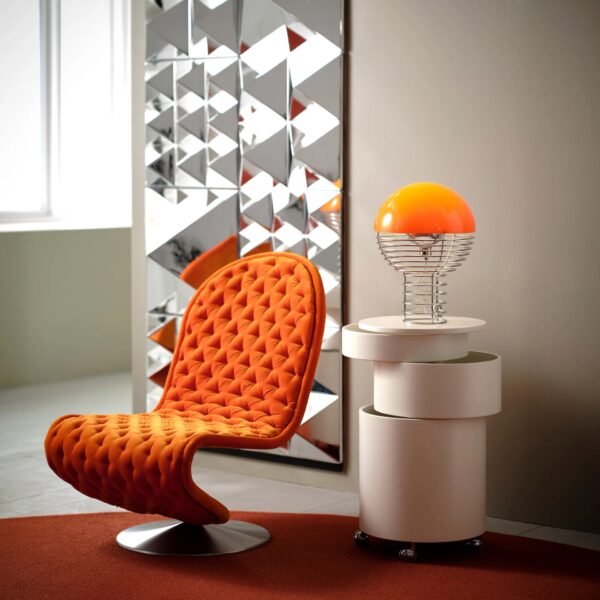 Lampe de table Wire, Ø30 cmm, Orange