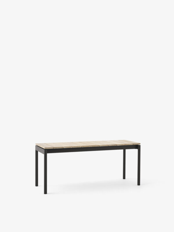 Banc Ville AV27, Noir et teck, L.110x40cm