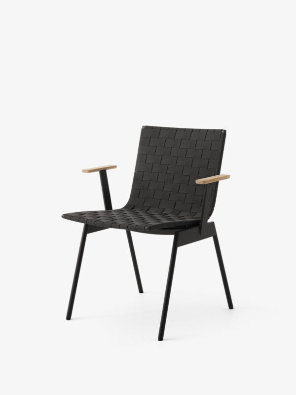 Chaise accoudoirs Ville AV34, Noir
