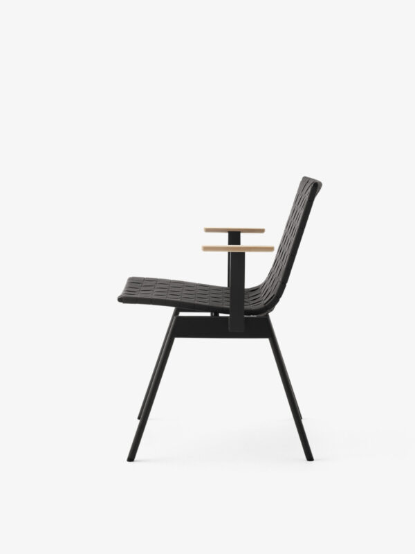 Chaise accoudoirs Ville AV34, Noir