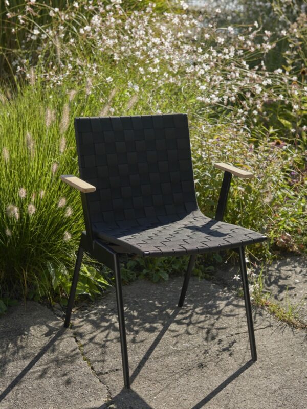 Chaise accoudoirs Ville AV34, Noir