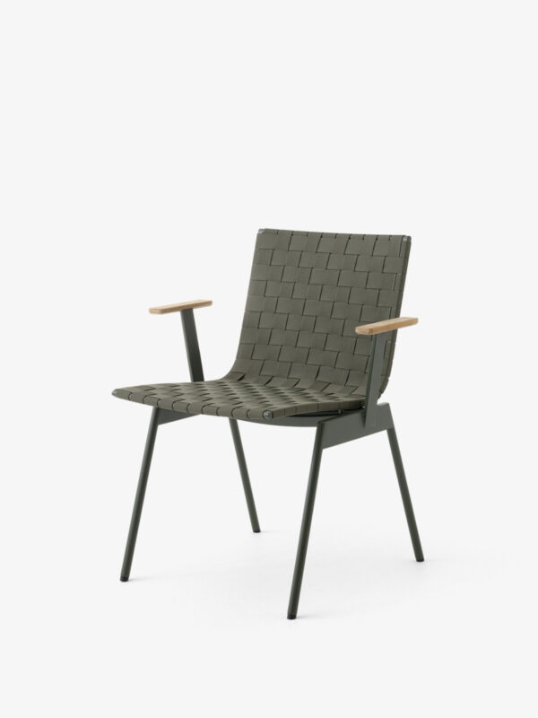Chaise accoudoirs Ville AV34, Vert bronze