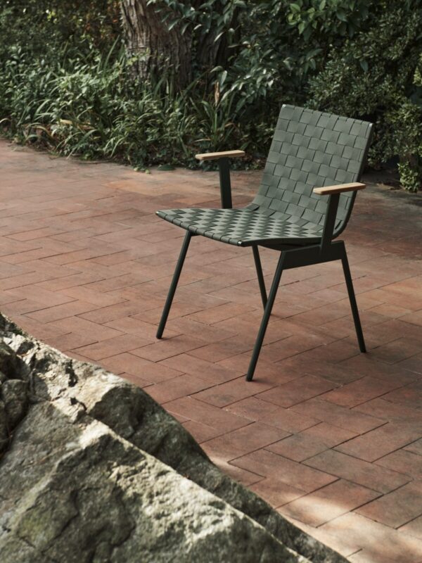 Chaise accoudoirs Ville AV34, Vert bronze