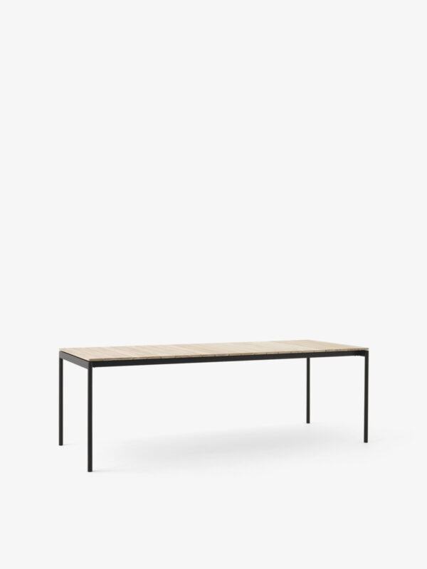 Table Ville AV26, Noir et Teck, L.220x90cm