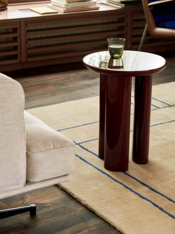 table d'appoint Tung, Burgundy Red