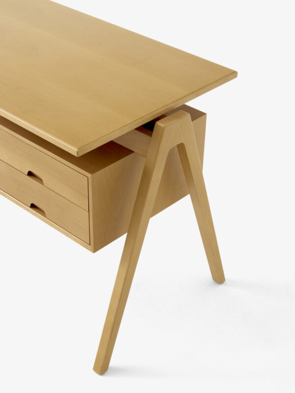 Bureau Daystak RD3, 2 Tiroirs, Hêtre naturel