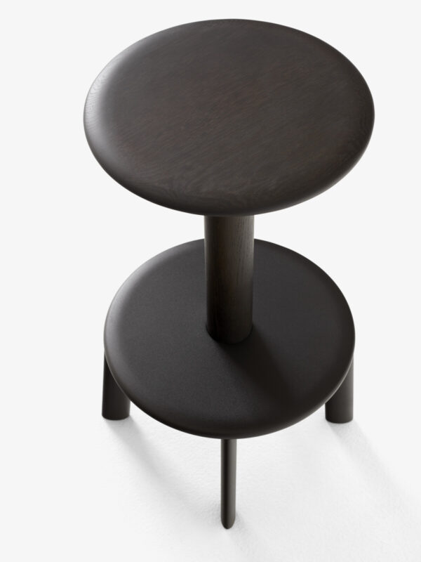 Tabouret Massif  AV39, Chêne foncé, H.65 cm