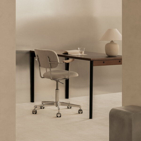 Bureau Co Table, L140x70cm, Noir, Laminate Terra